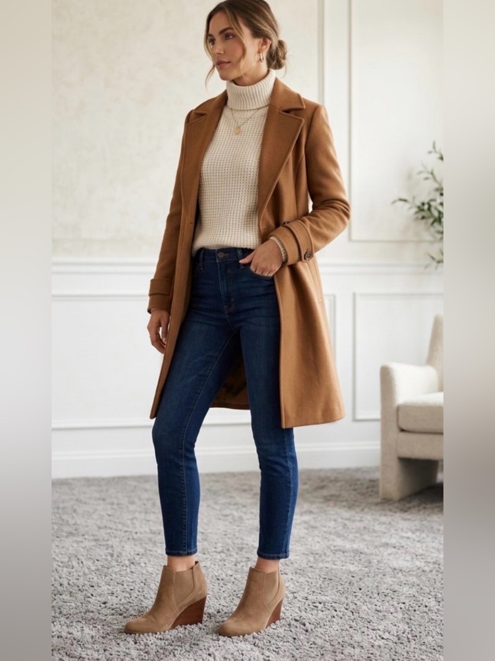 Audrey Brooke wedge Booties 9.5